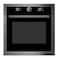 Midea Electric Oven 60cm, 70 Liters, 4 Functions, Black Steel, 2100 Watts