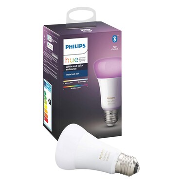 Philips Hue White And Colour Ambiance Smart Light Bulb 60W - 800 Lumen (E27 Edison Screw) With Bluetooth, Works With Alexa, Google Assistant And Apple Homekit