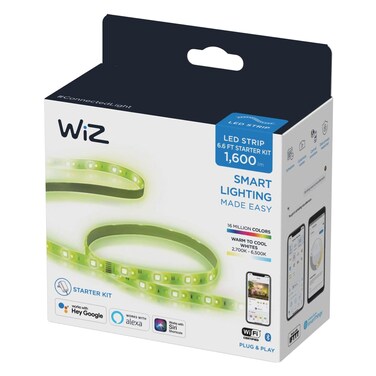 Wiz Bulbs Colours Smart LED Light Strip Starter Kit - 2M Extendable up to 10M - WiFi