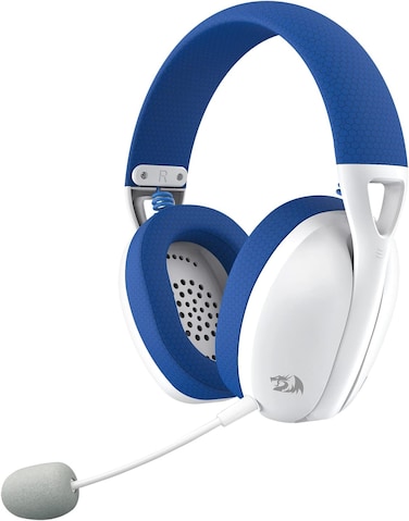 Redragon H848 Wireless Gaming Headset - Lightweight - 7.1 Surround Sound - 40mm Drivers - Detachable Microphone - Multi Platforms For PC, PS5/4/3 - Blue