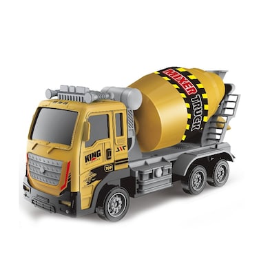 تويسي شاحنة بناء بجهاز تحكم عن بعد بمقياس 1:16 للأطفال مع ضوء وصوت، شاحنة مدينة هندسية تعمل بالتحكم عن بعد بأربع وظائف مع بطارية ليثيوم أيون قابلة لإعادة الشحن 3.7 فولت