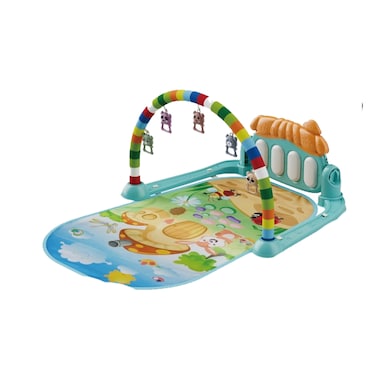 TOYSEA Baby Piano Fitness Gym Mat with Light and Music, Soft Play Mat with Hanging Toys and Kicking Piano Pedal, Early Learning Activity Mat for Newborns and Infants
