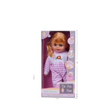 13-Inch Soft-Bodied "Baby Nannan" Doll with Sleeping Eyes, Deluxe Cotton Outfit and Realistic Features for Toddlers