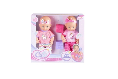 10" Cute Baby Doll Set for Kids, 2 Adorable Dolls with Unicorn Outfits and Accessories, Realistic Twin Baby Dolls Toy, Perfect Gift for Girls