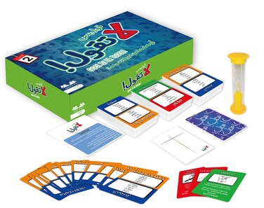 تويسي لعبة بطاقات تفاعلية مع مؤقت الساعة الرملية، وتحدي الكلمات والمنطق السريع، ومجموعة بطاقات ليلة الألعاب العائلية (للأعمار من 12 عامًا فأكثر)