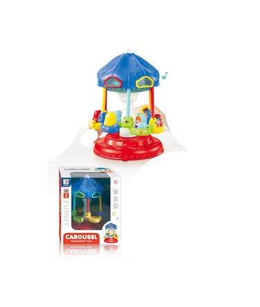 TOYSEA Carousel Amusement Park Toy for Kids, Rotating Musical Toy with Lights and Music, Fun DIY Playset for Boys and Girls, Interactive Dancing Toy with Colorful Lights