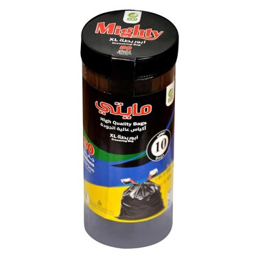 Mighty XL Drawstring Trash Bag 50 Gallons 10 Pieces Black