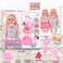 14-Inch Baby Doll Set with 16 Sound Functions, Includes Diapers, Feeding Bottle, Comb, Mirror and Accessories, Interactive Role Play Toy for Kids, 2 Assorted Styles, Dolls Accessories Beauty Set