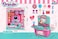 TOYSEA Kids Pretend Play Vanity Set with Mirror, Fashion Dresser Beauty Table and Makeup Accessories for Toddler Girls, Pink and Teal