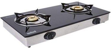 Sanford Sf5228Gc Glass Double Burner Gas Stove
