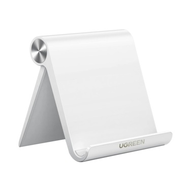 حامل جوال يوجرين مكتبي متعدد الزوايا وقابل للتعديل لأجهزة الجوال والايباد - أبيض