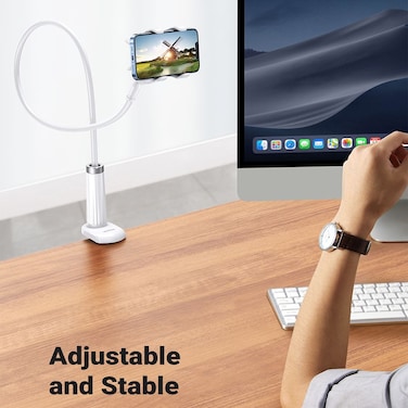 حامل جوال يوجرين للسرير أو المكتب متعدد المهام - أبيض