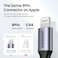 سلك شاحن يوجرين من USB-C إلى آيفون مضفر بطول 2 م - أسود