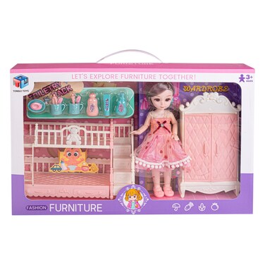 مجموعة دمى منفوخة مقاس 9 بوصة مع ملابس وإكسسوارات ملونة، دمى ناعمة قابلة للنفخ للأطفال، لعب تظاهري ممتع ولعبة هدية، مادة آمنة ومتينة، معبأة في صندوق نافذة