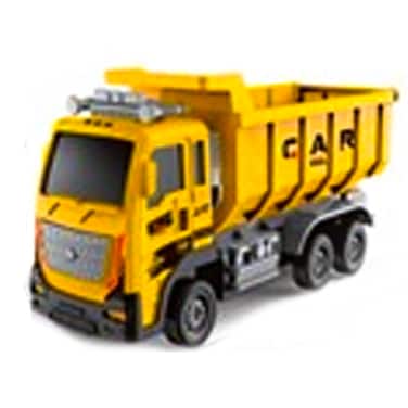 تويسي شاحنة قلابة للبناء تعمل بالتحكم عن بعد بمقياس 1:16 مع ضوء وصوت، شاحنة مدينة هندسية تعمل بالتحكم عن بعد بأربع وظائف مع بطارية قابلة لإعادة الشحن 3.7 فولت وشاحن USB