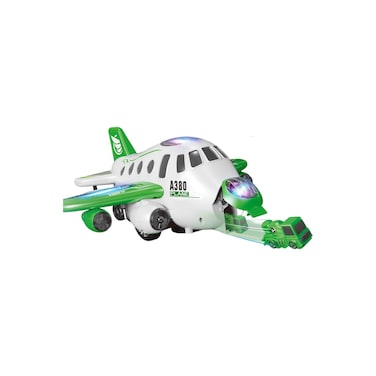 TOYSEA Battery-Operated Airplane with Light, Sound, and Automatic Movement, Realistic Aircraft Toy with Music and Flashing Lights, Educational and Fun for Kids, Assorted Colors