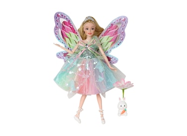 تويسي دمية إميلي فيري كوليكشن الأنيقة، مقاس 11.5 بوصة، بأجنحة فراشة وفستان لامع، دمية أميرة أنيقة للفتيات مع فستان أنيق وإكسسوارات وصندوق هدايا جاهز