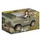 TOYSEA Fashion Doll with Military Style Jeep, 11&rdquo; Doll Riding Toy Car for Kids, Cute Adventure Vehicle with Pull Back Action, Durable Friction Car Toy