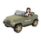 TOYSEA Fashion Doll with Military Style Jeep, 11&rdquo; Doll Riding Toy Car for Kids, Cute Adventure Vehicle with Pull Back Action, Durable Friction Car Toy