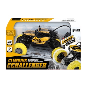 TOYSEA 1:16 Scale RC Alloy Climbing Car, 4 Function Remote Control Rock Crawler with 3.7V Rechargeable Battery and USB Charger, Off-Road Metal Body RC Vehicle for Kids, Assorted Colors