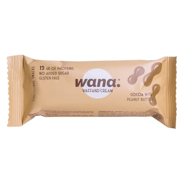 WANA Protein Wafer, Cocoa Chocolate with Peanut Butter Cream, 43g