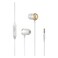 Promate In-Ear Wired Headphones, Premium Metallic Hi-Fi Stereo Wired Earphone with Built-in Mic, Comfortable Secure Fit Earbuds, 1.2m Tangle-Free Cord and One-Button Control, Ingot Gold