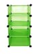4 Cubes Plastic Portable Storage Cabinet Green