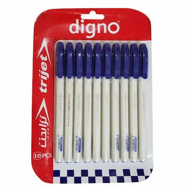 Digno Trijet Pvc Ball Pen 10 Pieces