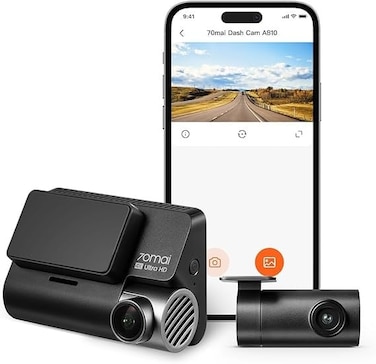 70mai A810 Front and Rear Dash Cam Car Camera with 4K Resolution
