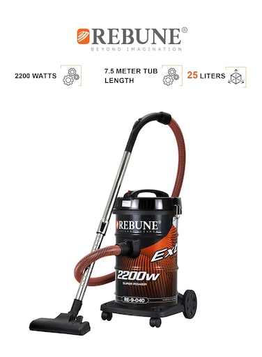 Rebune Vacuum Cleaner 25L 2200W Black Red Model RE-9-040