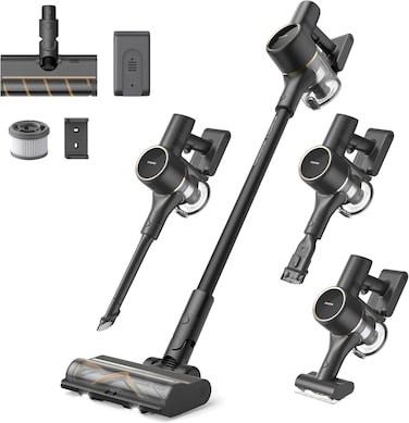 Dreametech R10 Pro Cordless Stick Vacuum Cleaner, 65 Mins Long Runtime, 150 AW (20Kpa) Robust Suction, 5 Layer 99.9% Filtration, Lightweight And Anti-Tangle Vacuum For Floor, Carpet And Pet Hair