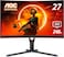 شاشة من AOC بحجم 27 إنش، بدقة كيو إتش دي عريض 1440 بكسل