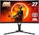 شاشة من AOC بحجم 27 إنش، بدقة كيو إتش دي عريض 1440 بكسل