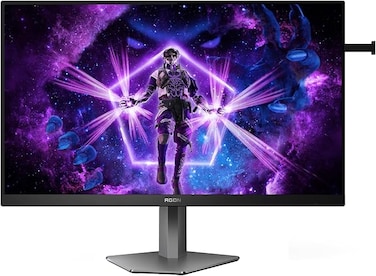 AOC AGON PRO AG276UX 27-Inch Ultra-Fast IPS Gaming Monitor, UHD 3840x2160, 160Hz Refresh Rate, 1ms Response Time, Adaptive Sync, 2 x HDMI 2.1, 2 x DP 1.4, RGB Lighting - Black &amp; Grey