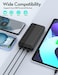 Ravpower 20W battery with a capacity of 20000 mAh with two Type C ports and a USB port + a 20W car charger with a Type C port + a Type C to Type C cable with a power of 60W