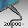 سلك شاحن فولتمي سلسلة روج مظفر من USB-C إلى USB-C بطول 1 م وبقوة 60 واط - أسود