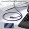 سلك شاحن فولتمي سلسلة روج مظفر من USB-C إلى USB-C بطول 1 م وبقوة 60 واط - أزرق