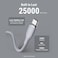 سلك شاحن فولتمي سلسلة موس من USB-C إلى USB-C بطول 1.8 م وبقوة 60 واط - رمادي