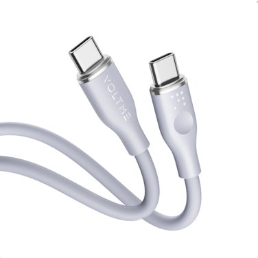 سلك شاحن فولتمي سلسلة موس من USB-C إلى USB-C بطول 1.8 م وبقوة 60 واط - رمادي