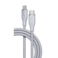 سلك شاحن فولتمي سلسلة روج مظفر من USB-C إلى USB-C بطول 1.8 م وبقوة 60 واط - رمادي