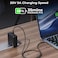 سلك شاحن فولتمي سلسلة روج مظفر من USB-C إلى USB-C بطول 1 م وبقوة 100 واط - أسود