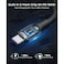 سلك شاحن فولتمي سلسلة روج مظفر من USB-C إلى USB-C بطول 1 م وبقوة 100 واط - أسود
