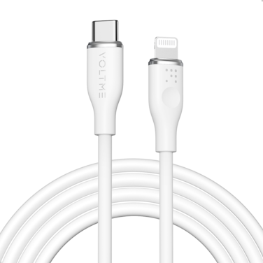 سلك شاحن فولتمي سلسلة موس من USB-C إلى آيفون بطول 2 م وبقوة 30 واط - أبيض