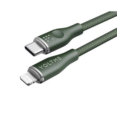 سلك شاحن فولتمي سلسلة روج مظفر من USB-C إلى آيفون بطول 1.2 م وبقوة 30 واط - أخضر