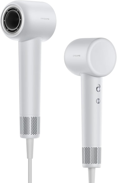 مجفف الشعر دريم هير جليم، محرك سريع وعالي السرعة مع 110,000 دورة في الدقيقة، تدفق هواء 65 متر/ثانية، 330 جرام، 200 مليون أيون سالب، التحكم في درجة الحرارة وتدفق الهواء، رمادي