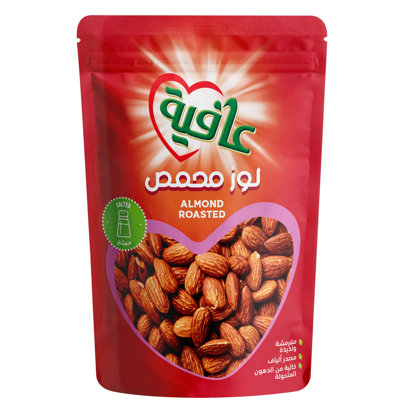 عافية - لوز محمص، 120جرام