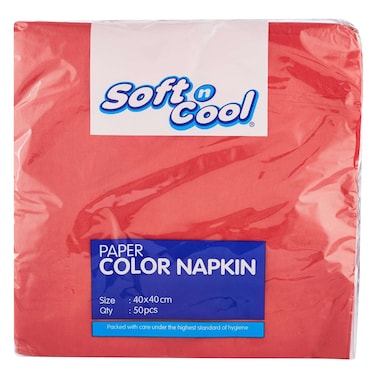 مناديل هوت باك ناعمة باردة باللون الأحمر 40 سنتيمتر