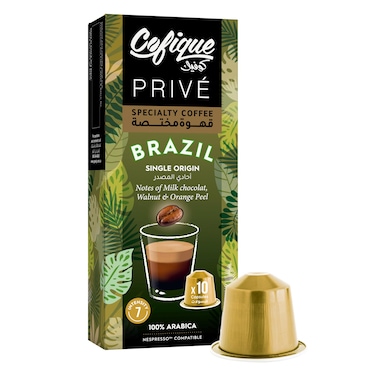 Cofique Specialty Coffee Capsules Brazil, 10 Cofique Coffee Capsules, 5.5g per Capsule