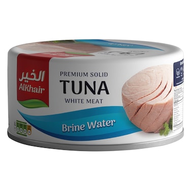الخير لحم تونا مع ماء وملح 185جرام