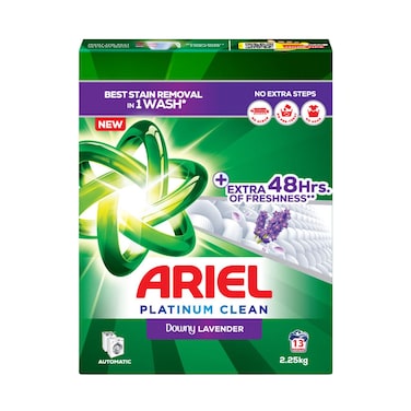 Ariel Automatic Lavender Laundry Detergent Powder #1 in Stain Removal with 48 Hours of Freshness 2.25KG&nbsp;